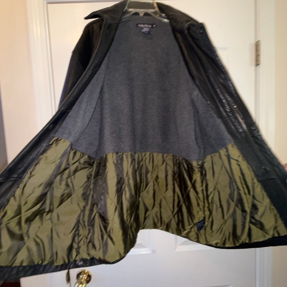 Vintage Nautica Black Leather Jacket - Picture 9 of 11